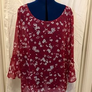 Lane Bryant Magenta Blouse